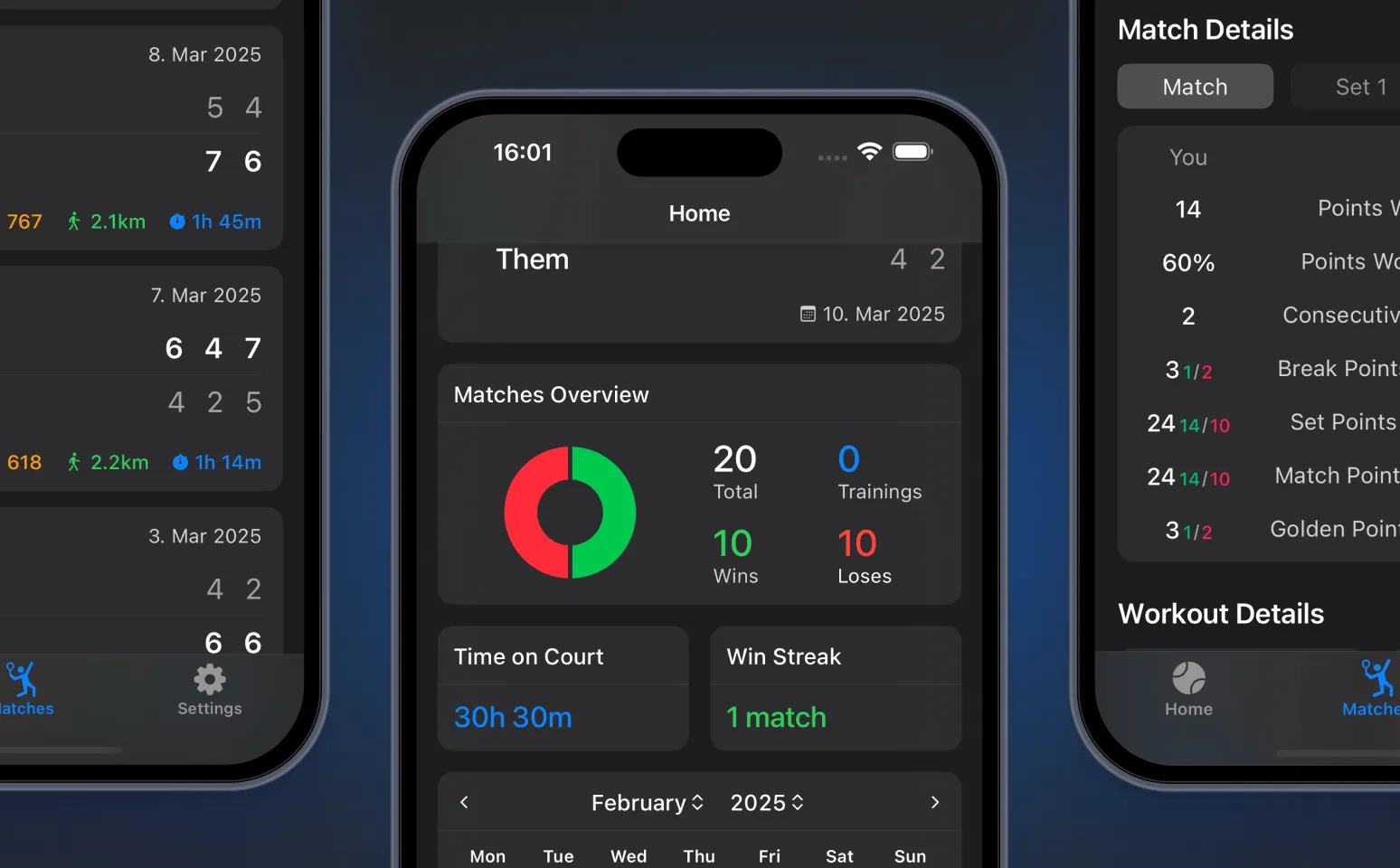 Consultare le statistiche nell’app iOS PadelMax